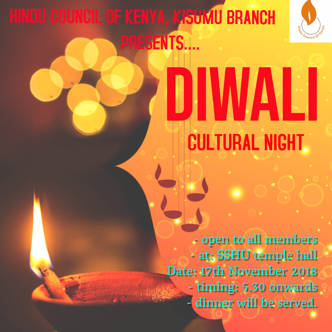 Diwali Cultural Event – Hindu Council of Kenya ~ Kisumu Branch